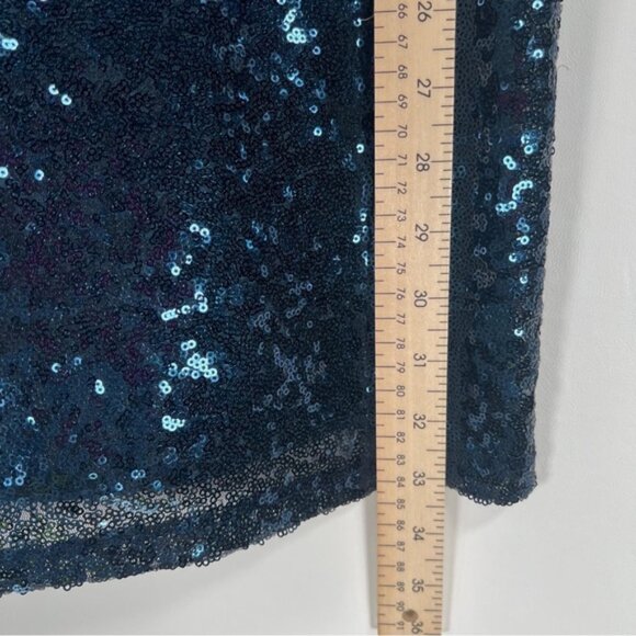 NWT LULUS Feel the Light Navy Blue Sequin Bodycon Dress 4D0014 Sz M - Picture 10 of 15